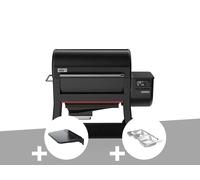 Barbecue à pellets searwood xl 600 + plan de travail + kit de fumage - weber
