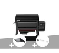Barbecue à pellets Searwood XL 600 + Plan de travail + Rôtissoire - Weber
