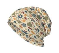 Barbecue and Grill Bonnet souple pour homme et femme Bonnet d'hiver chaud Tête de mort Noir