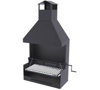 Barbecue argentin bois et charbon FM BVE-82 80cm grille suspendue à manivelle