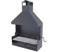 Barbecue argentin bois et charbon - FM CALEFACCION - Grille suspendue à manivelle - 100 cm - Grille inox