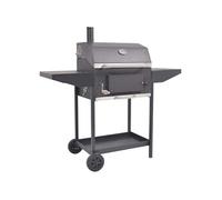 vidaXL Barbecue au charbon de bois avec étagère inférieure Noir Noir G