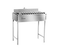 BBQ-Toro Barbecue au charbon de bois avec tourne-brochettes électrique | Barbecue en acier inoxydable avec support tournebroche, 11 brochettes et moteur | avec prise d'alimentation et USB
