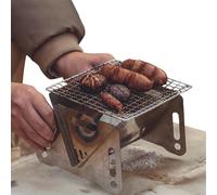 - Barbecue au charbon de bois - Fumeurs en plein air - Portable - Table pliante - Thermomètre intégré, bac à charbon de bois réglable et grand fumeur de barbecue au charbon