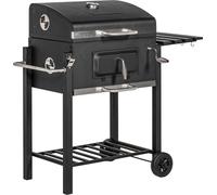 Barbecue au charbon de bois Outsunny Chariot de barbecue Barbecue BBQ Charbon de bois Barbecue de jardin
