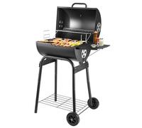 Barbecue au charbon de bois - Poignée - Grille de cuisson et thermomètre - Barbecue au charbon de bois avec couvercle - Grand barbecue au charbon de bois - Barbecue de jardin