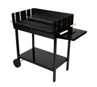 Barbecue à charbon de bois à double grilles Noir 106 x 52 x 92 cm