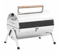 Barbecue au charbon portable Acier inoxydable Grilles doubles