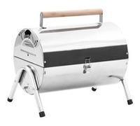 Barbecue au charbon portable Acier inoxydable Grilles doubles Argent G