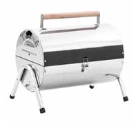 Barbecue au charbon portable Acier inoxydable Grilles doubles