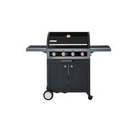 Barbecue au gaz Boston Black 4K Turbo - 4 brûleurs + 1 Turbo Zone, Noir