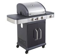 Barbecue gaz Américain 3 feux + réchaud latéral - FIDGI 3 COOK IN GARDEN