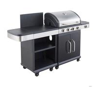 Barbecue au gaz FIDGI 4 avec desserte Noir G
