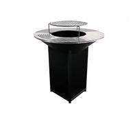 Barbecue brasero avec plaque d'acier de 100 cm EFP56B Noir