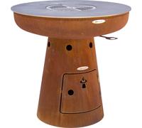 - Barbecue brasero en acier Nero Hauteur 105 cm Diamètre 102 cm