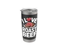 Barbecue carnivore avec inscription « I Love Roast Beef » Gobelet isotherme en acier inoxydable double paroi