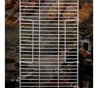 Barbecue carré de 5 cm et 47,5 x 25 cm pour grille de barbecue plat en métal avec poignées pour la cuisson mobile, le camping, le pique-nique, grillades en plein air, grillades, poissons, viandes