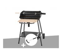 Barbecue charbon bergamo + brosse en t - somagic