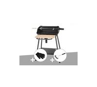 Barbecue charbon Bergamo Somagic + Gant de protection + Brosse En T
