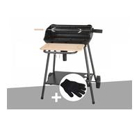 Barbecue charbon bergamo + gant de protection - somagic