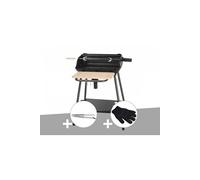 Barbecue charbon Bergamo Somagic + Pince en inox + Gant de protection