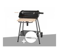 Barbecue charbon bergamo + pince en inox - somagic