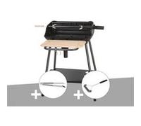 Barbecue charbon Bergamo Somagic + Pince en inox + Brosse En T