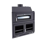 Barbecue charbon bois avec four et portes FM BH-100 HP à encastrer