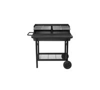 Red deco Barbecue au charbon ALABAMA 2 grilles réglables acier inoxydable noir