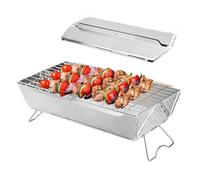 Barbecue Charbon de Bois Barbecue pliable en acier inoxydable, facile à transporter