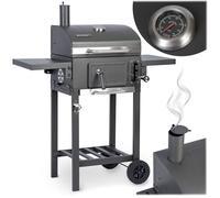 Barbecue charbon de bois - BERDSEN - BD-892 - Grille en fonte 42x31,5 cm - Thermomètre intégré - Anthracite