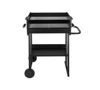Barbecue charbon de bois bicook sur chariot L.58 x l.21 cm