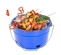 Barbecue Charbon de Bois, Uten Seau de Barbecue Gril de Table Portable Pour Grill, Jardin Camping Pique-nique Jardin Extérieur Fête