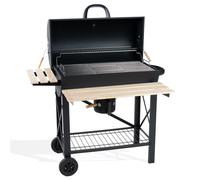 Barbecue Charbon de Bois XXL avec Couvercle Barbecue à Charbon Américain Barbecue Extérieur avec grille 71x38 cm