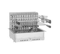 Barbecue charbon encastrable et à poser avec tournebroche électrique 918.56 - fo