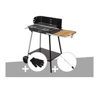 Barbecue charbon Florence Somagic + Gant de protection + Kit tournebroche