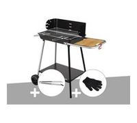 Barbecue charbon Florence Somagic + Pince en inox + Gant de protection
