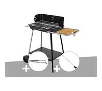 Barbecue charbon Florence Somagic + Pince en inox + Kit tournebroche