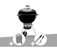 Barbecue charbon Master-Touch GBS 57 cm E-5750 Noir + Housse + Kit ustensiles Premium 2 pièces ¿ Weber