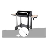 Barbecue charbon vulcano 3000 + kit tournebroche - somagic