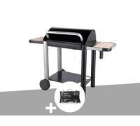 Barbecue charbon Vulcano 3000 + Malette 8 accessoires inox - Somagic