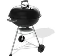 Weber Compact Kettle barbecue à charbon (version 2026) / trépied avec roulettes, conception résistante à la chaleur et à la corrosion, grille chromée à trois niveaux, 57 cm, noir