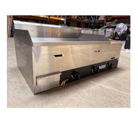 Barbecue combiné plancha et friteuse - LE BARBECUE GAULOIS - Inox - 3 brûleurs - 14400W - Gaz Butane/Propane