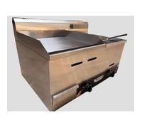 Barbecue combiné plancha et friteuse - LE BARBECUE GAULOIS - Inox - 9400W - 2 brûleurs - Gaz Butane/Propane