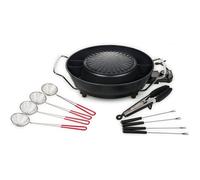 Barbecue Coréen Hot Pot - Nombreux Accessoires Inclus - 3 L - 4 Personnes - 1 800 W Noir