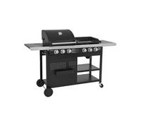 Happy Garden Barbecue duo au gaz VESUVIO 3 brûleurs + plancha 3 brûleurs 18kW Noir G