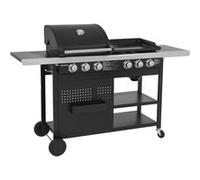 Happy Garden Barbecue duo au gaz VESUVIO 3 brûleurs + plancha 3 brûleurs 18kW Noir G