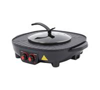 Barbecue électrique 2 en 1 et cocotte chaude, grill multifonction sans fumée pour intérieur avec température réglable, pour barbecue coréen, fondue, shabu-Shabu, cuisine pour fêtes familiales