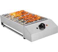 Barbecue électrique, 2800 W, électrique, sans fumée, portable, barbecue, grill de cuisson d'intérieur avec bac d'égouttage rempli d'eau et contrôle de la température, pour pique-nique en plein air