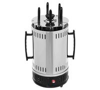 Barbecue électrique à kebab avec moteur - Broche verticale avec 5 brochettes à kebab 1000 W - En acier inoxydable - Bac récupérateur de graisse - Barbecue kebab (SW-5 : 5 brochettes)